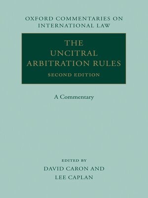 cover image of The UNCITRAL Arbitration Rules